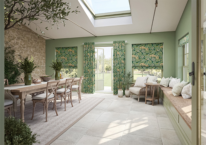 Leopard, Malachite - Motorised Roman Blind - Image 6